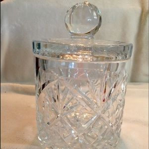 Vintage Lead Crystal Biscuit Jar with Lid